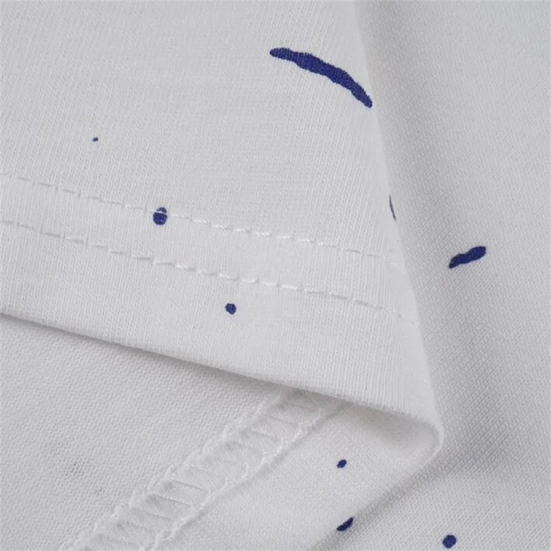 Balenciaga White Tee Paint Splattered