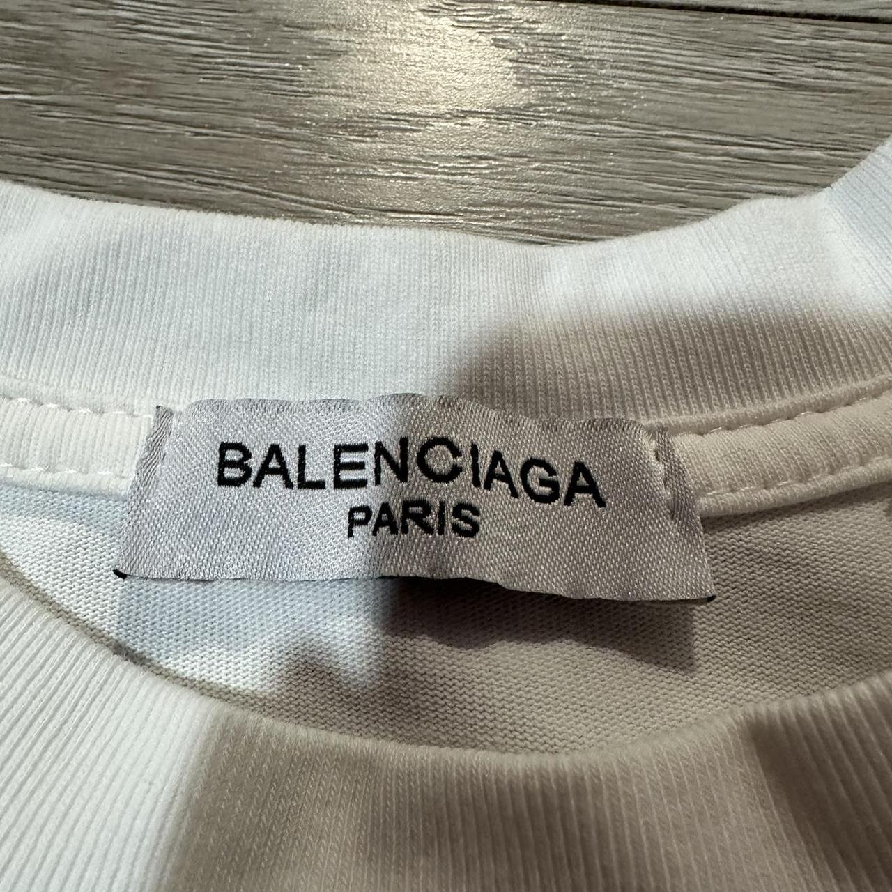 Balenciaga White Tee Paint Splattered