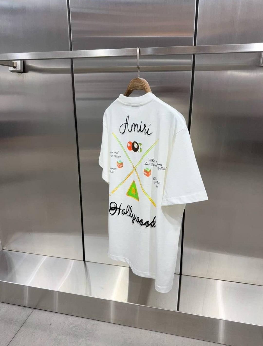 Amiri Crystal Burst MA Swirl logo cotton T-shirt
