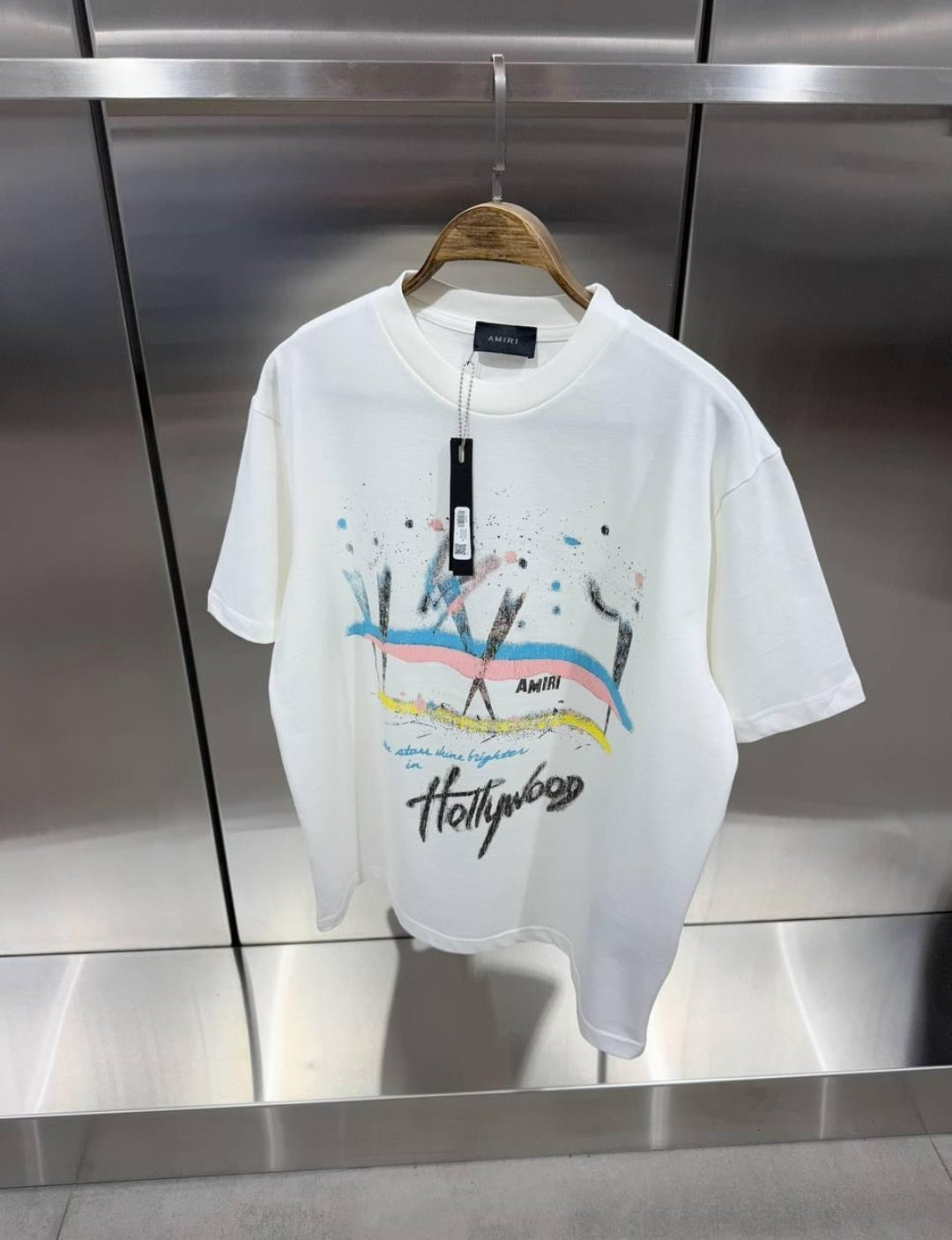 Amiri Crystal Burst MA Swirl logo cotton T-shirt