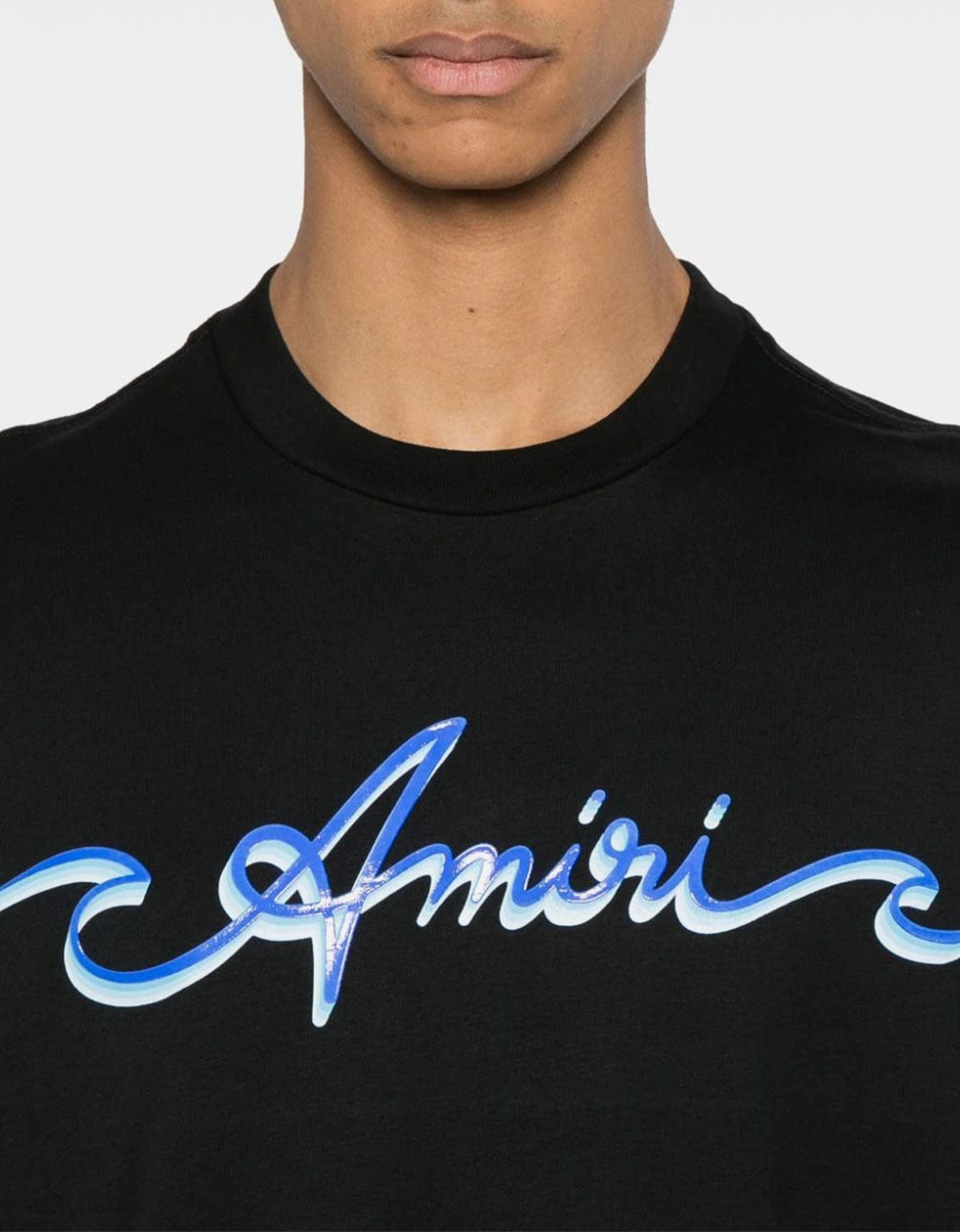 Amiri Black Wave Logo T-Shirt