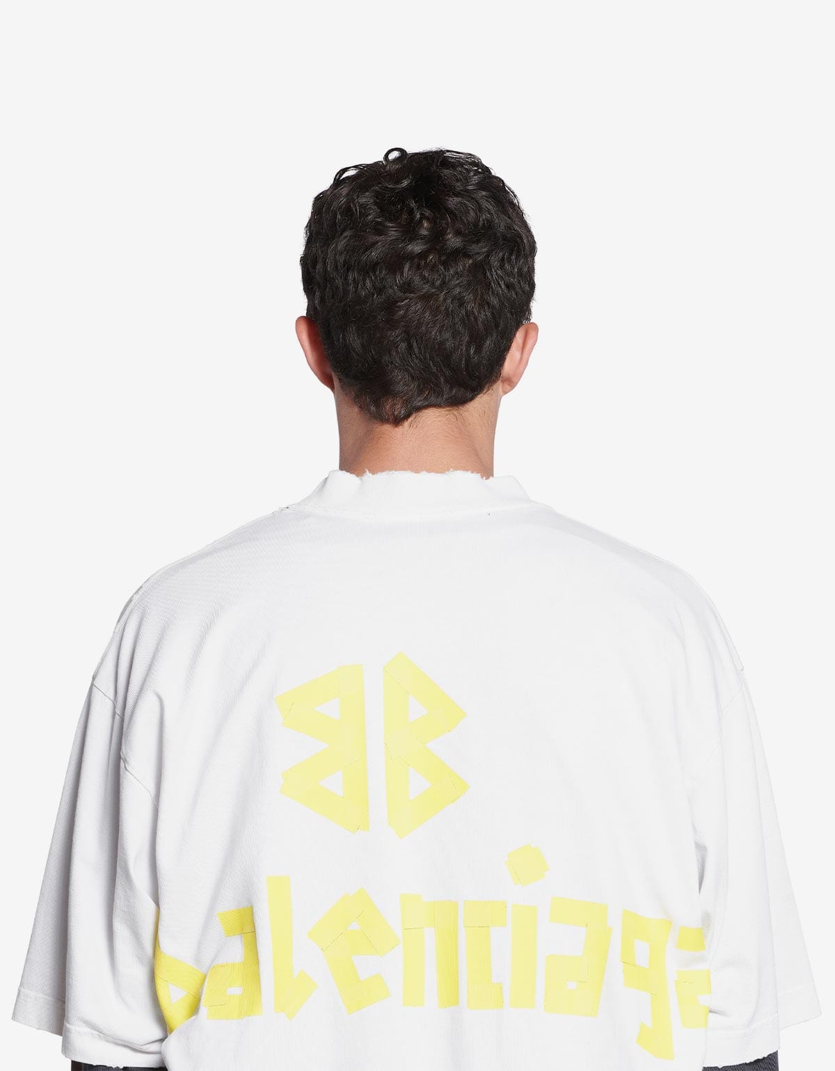 Balenciaga White Tape Type Medium T-Shirt