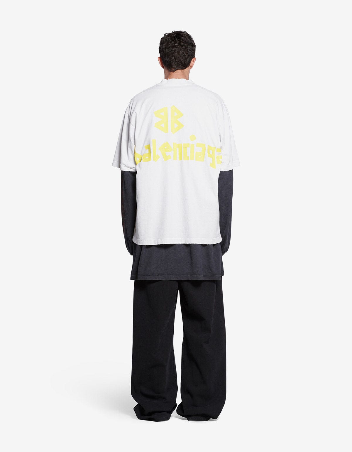 Balenciaga White Tape Type Medium T-Shirt
