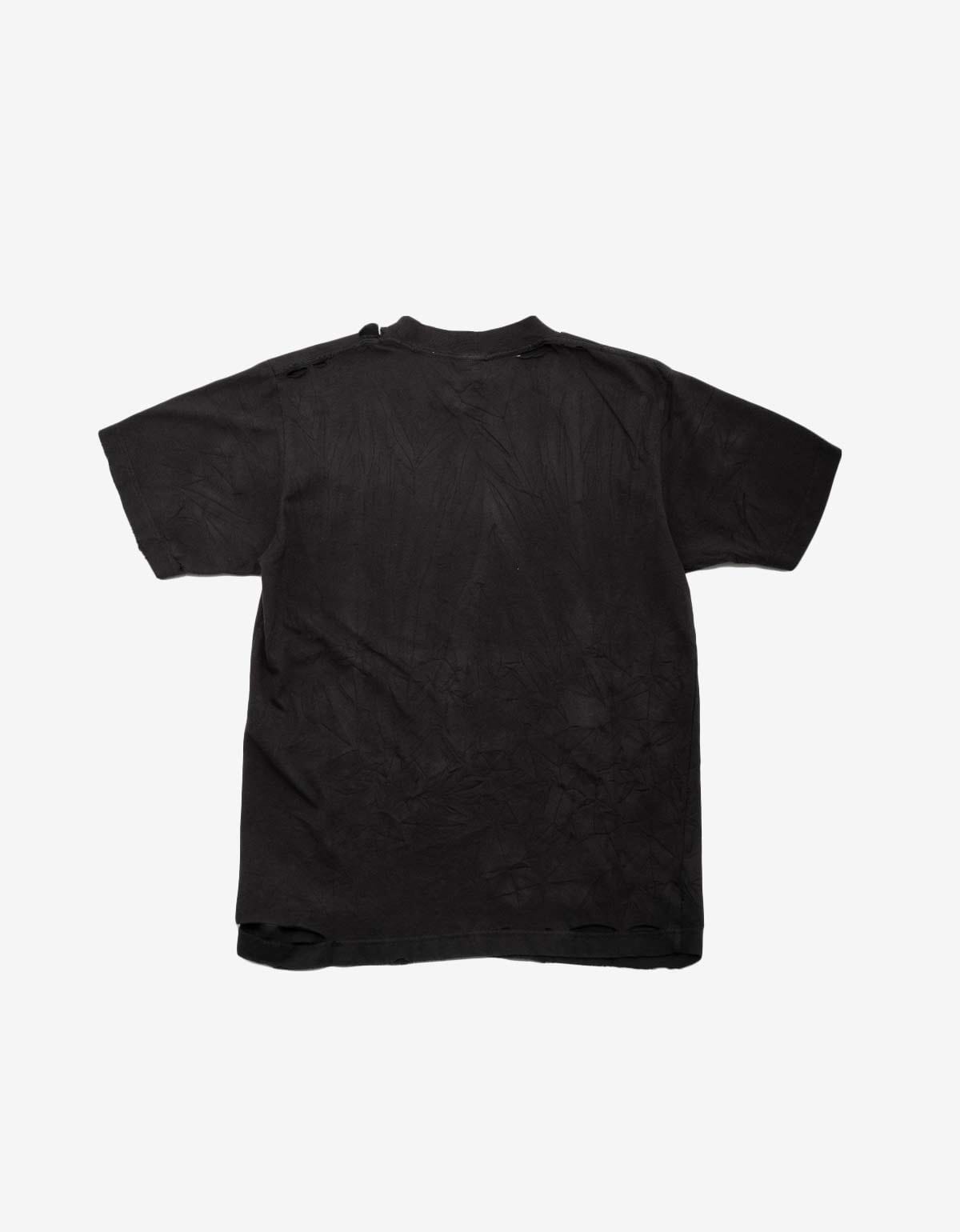 Balenciaga Black Planet Earth Print T-Shirt