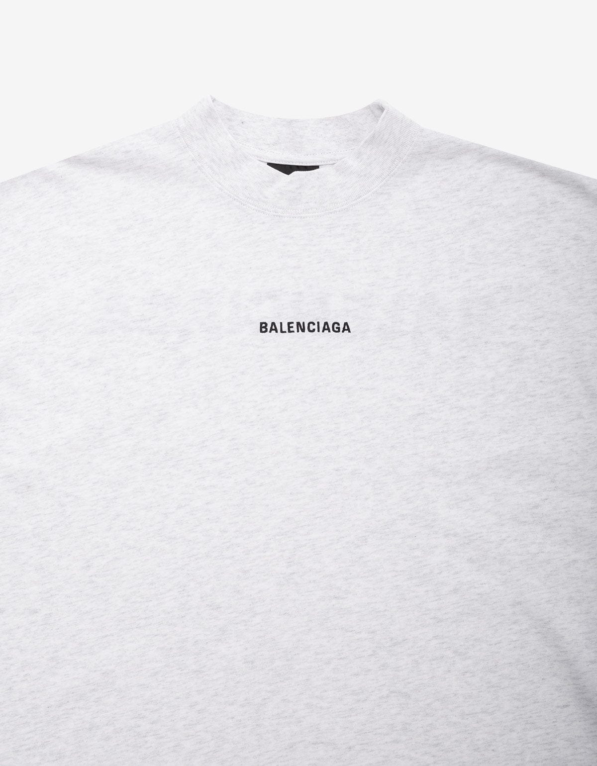 Balenciaga Grey Logo Medium Fit T-Shirt
