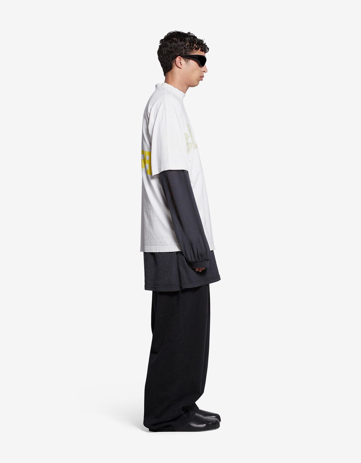 Balenciaga White Tape Type Medium T-Shirt