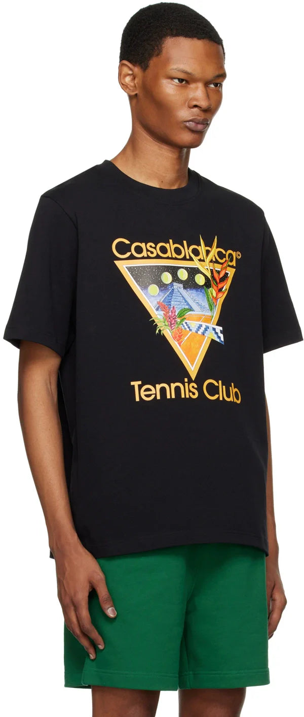 Casablanca Tennis Club Icon T-Shirt 'Black'