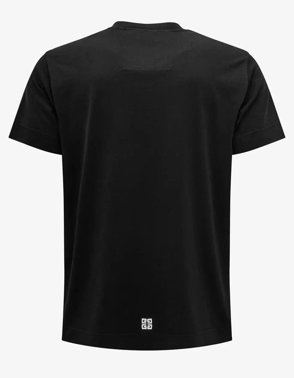 Givenchy Black Embroidered College Logo T-Shirt
