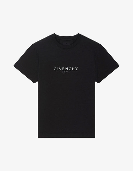 Givenchy Black Reverse Logo Slim T-Shirt