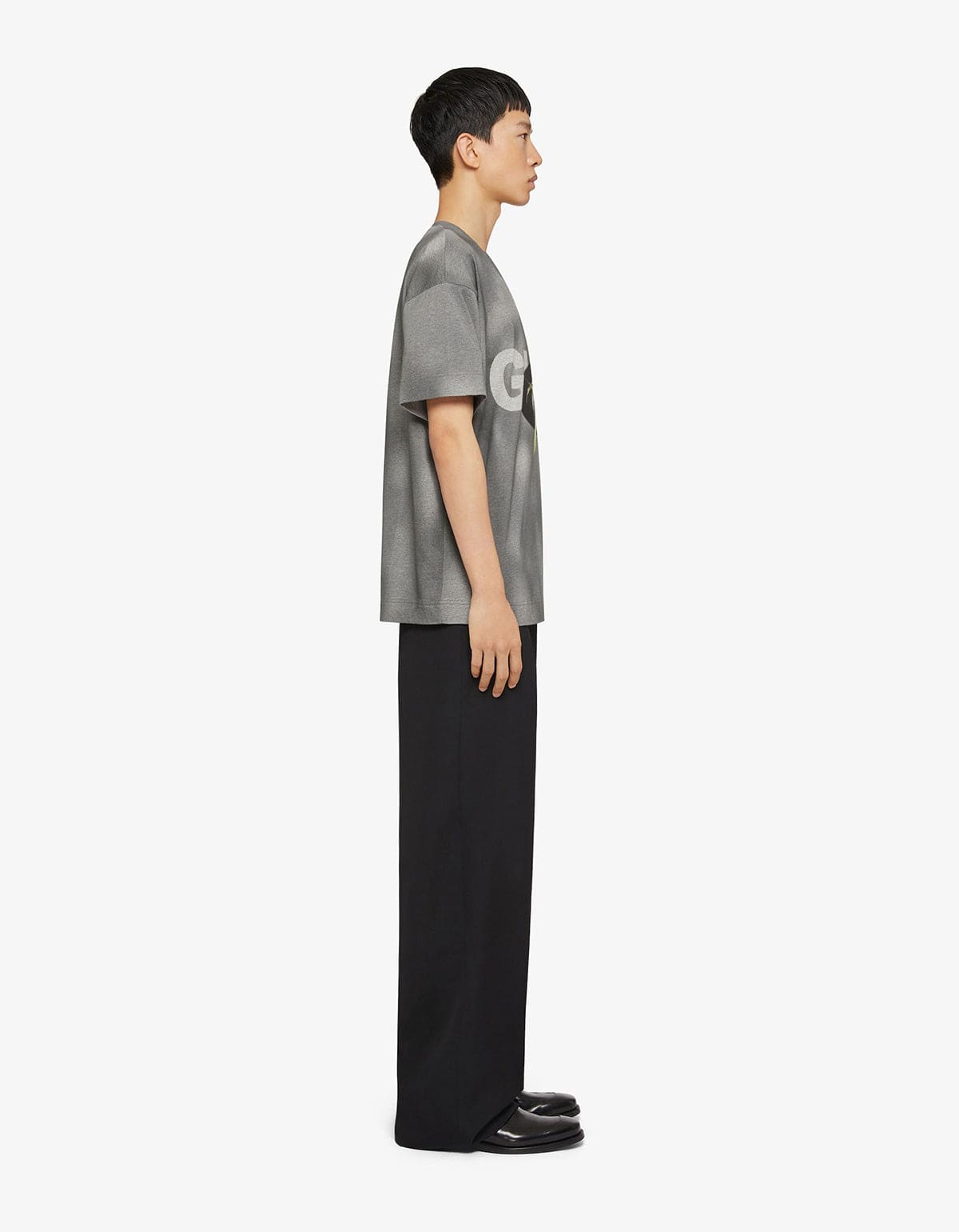 Givenchy Black GVCY Flower Print T-Shirt