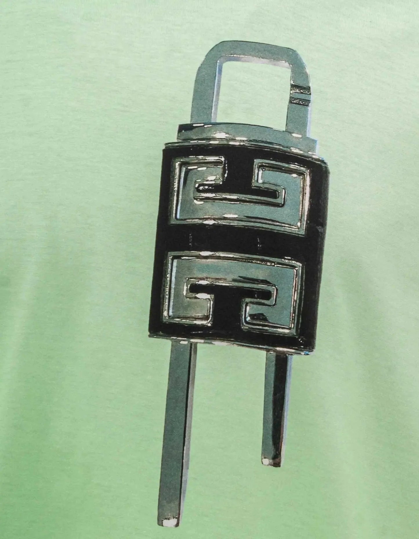 Givenchy Green 4G Padlock Print T-Shirt