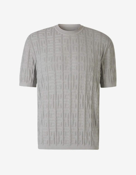 Givenchy Grey 4G Cotton Knit T-Shirt