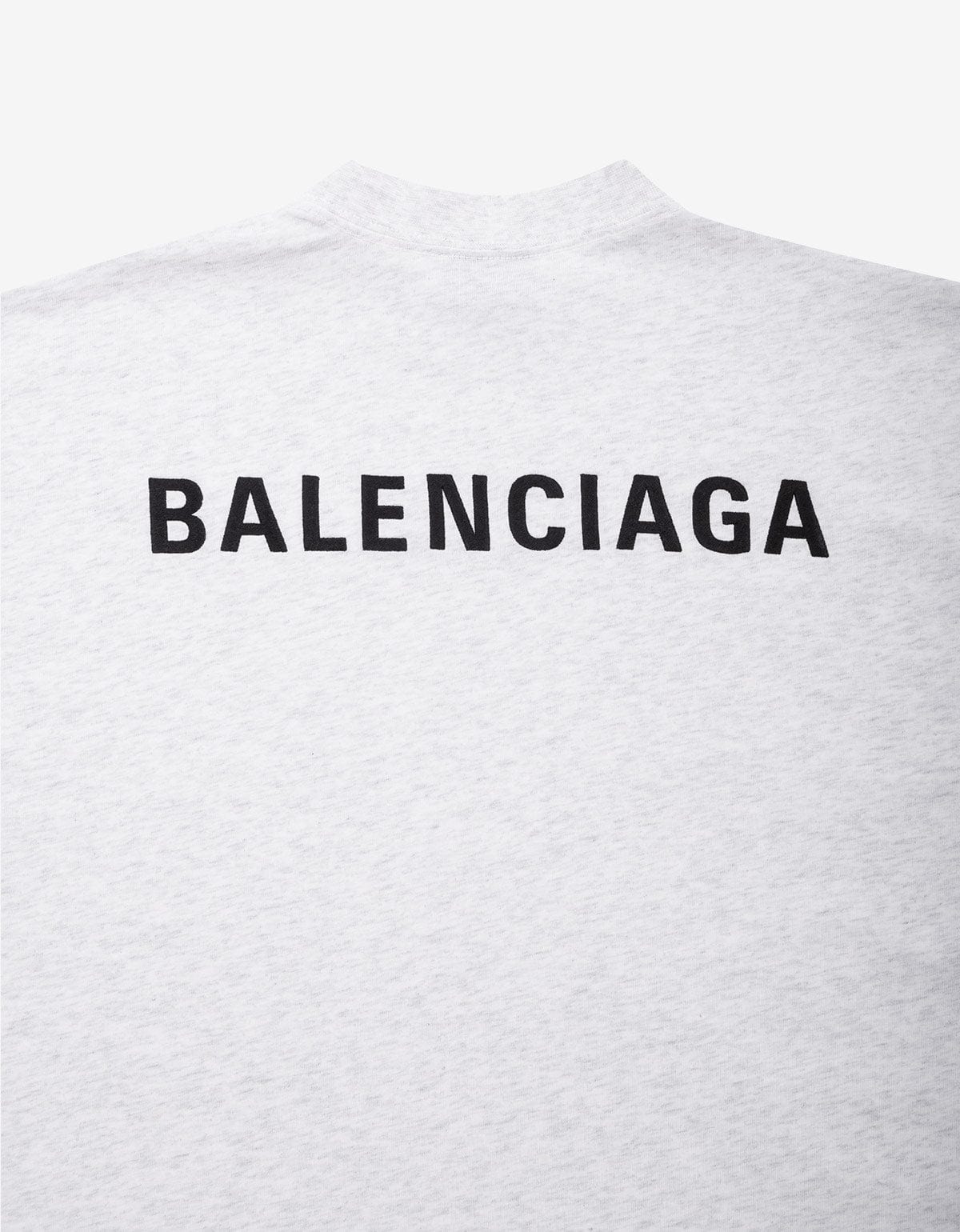 Balenciaga Grey Logo Medium Fit T-Shirt